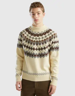 jacquard turtleneck sweater