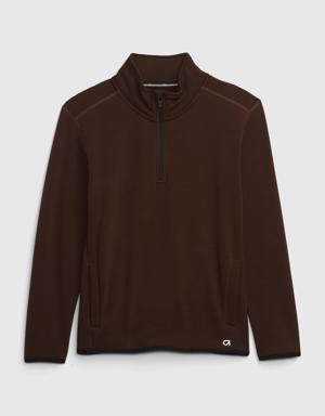 Gap Fit Kids Recycled Fit Tech Cozy Sweatshirt brown