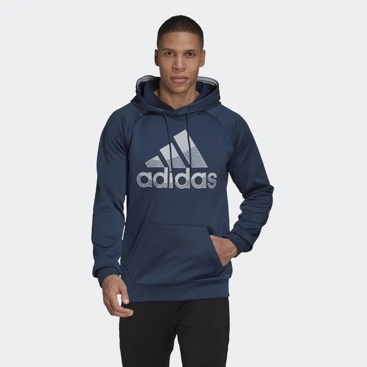 Adidas AEROREADY Game and Go Big Logo Hoodie. 2