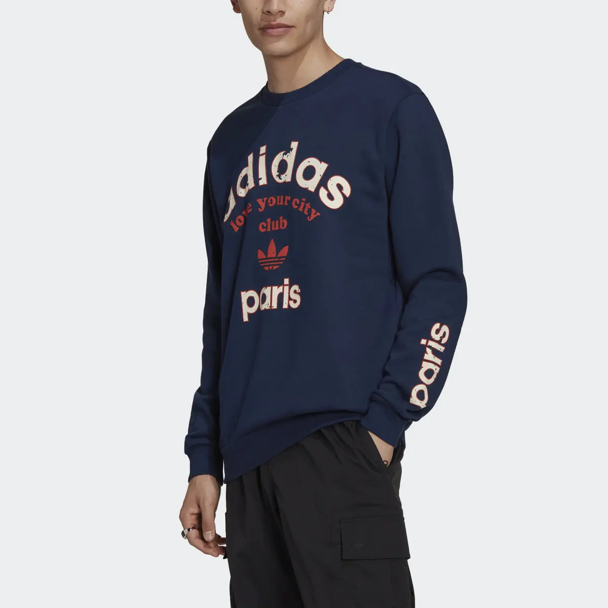 Adidas Paris Collegiate City Crew Sweatshirt. 1