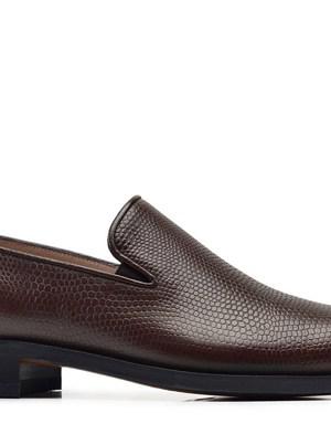 Kahverengi Klasik Loafer Kösele Erkek Ayakkabı -83341-