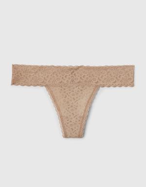 Lace Thong beige