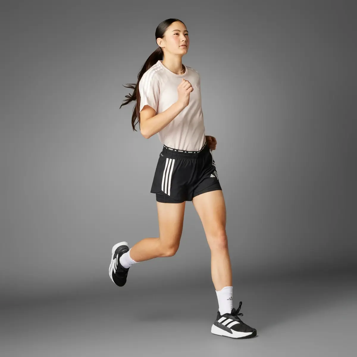 Adidas Own the Run 3-Stripes 2-in-1 Shorts. 3