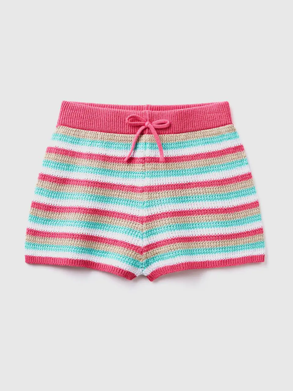 Benetton striped crochet shorts. 1