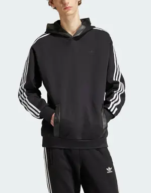 Faux Leather Adicolor 3-Stripes Heavy Fleece Hoodie