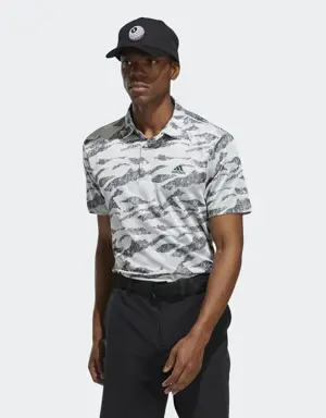 Horizon-Print Golf Polo Shirt