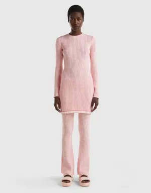 short pink sweater dress