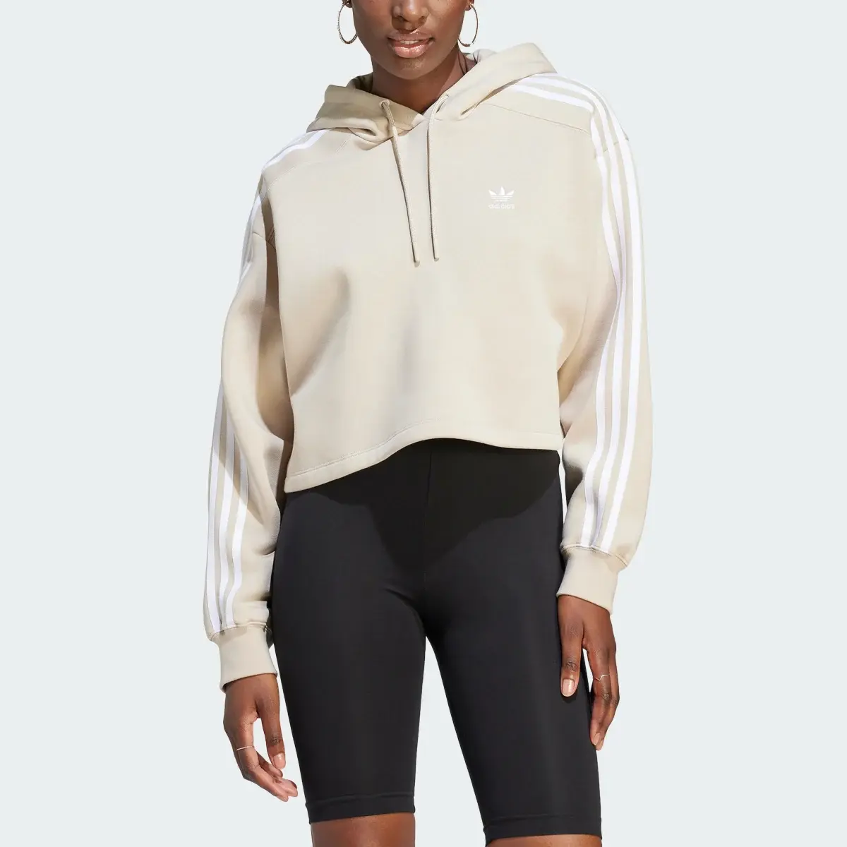 Adidas Adicolor Classics Cropped Hoodie. 1