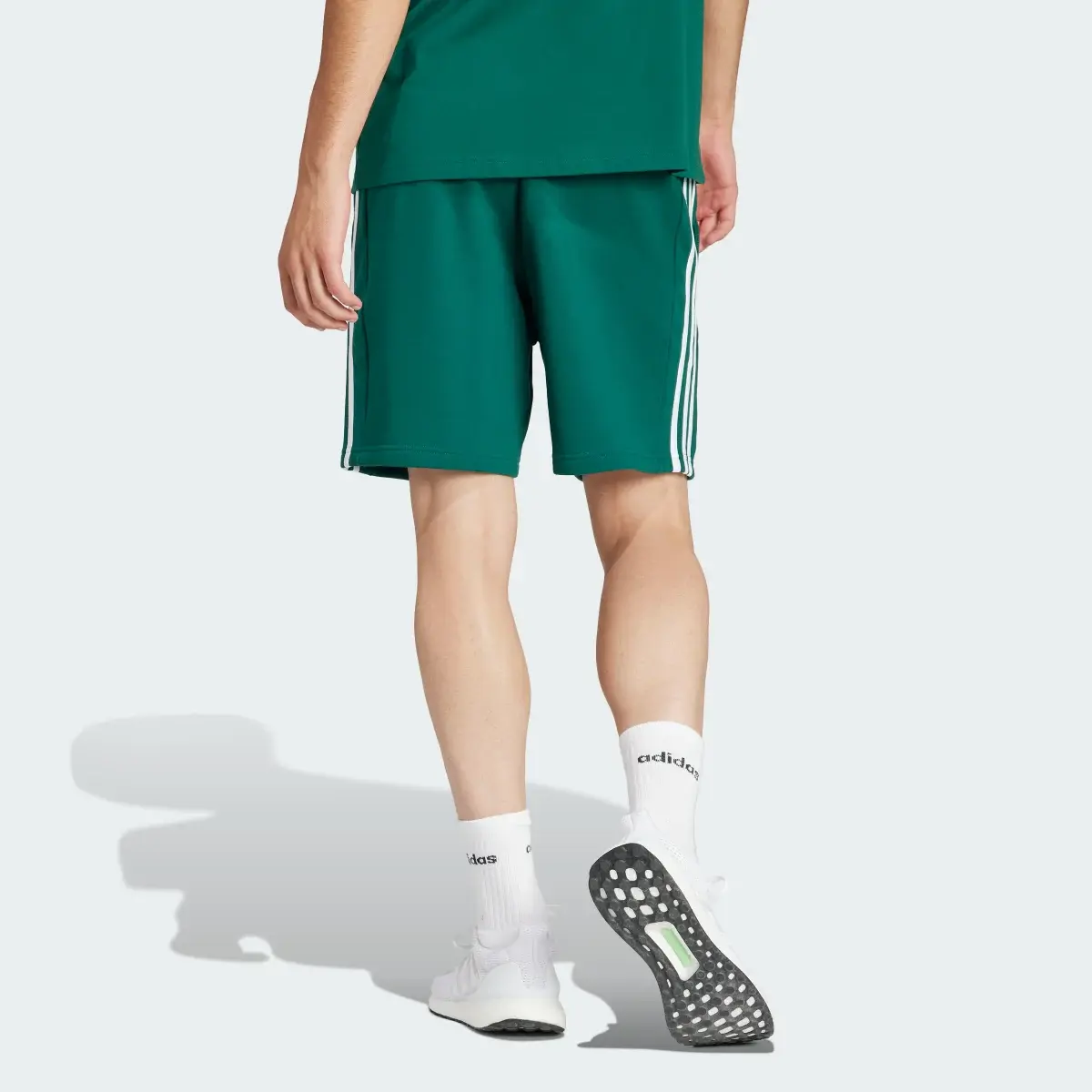 Adidas Essentials French Terry 3-Stripes Shorts. 2