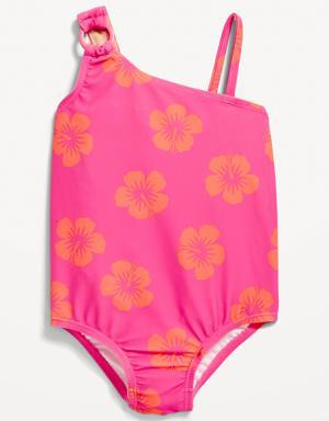 Printed One-Shoulder Swimsuit for Toddler & Baby pink