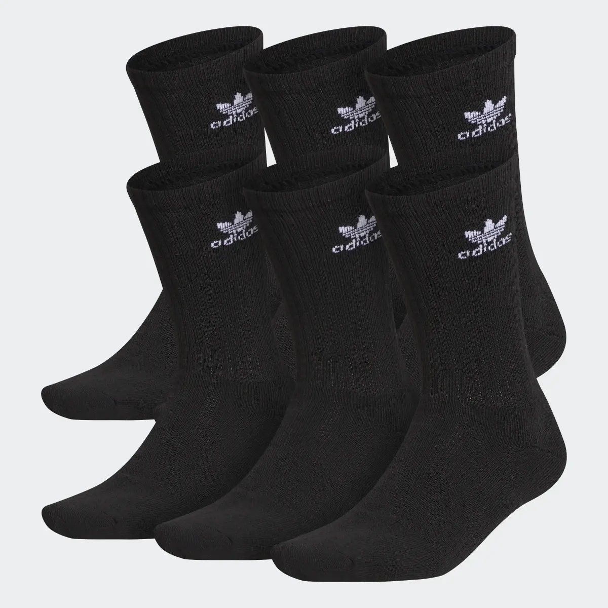 Adidas Trefoil Crew Socks 6 Pairs. 2