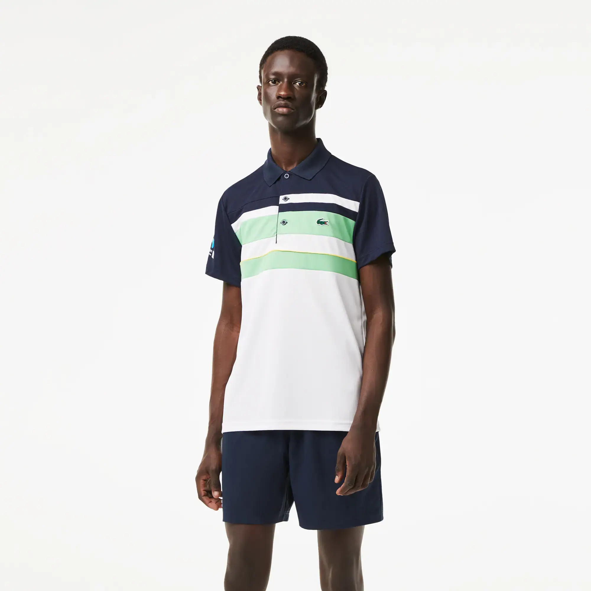 Lacoste Polo para hombre con rayas Lacoste SPORT Miami Open. 1
