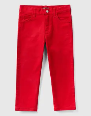 five-pocket stretch trousers