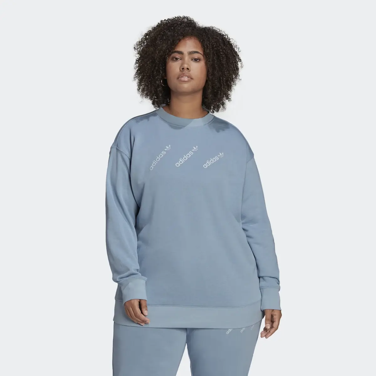 Adidas Crew Sweatshirt (Plus Size). 2