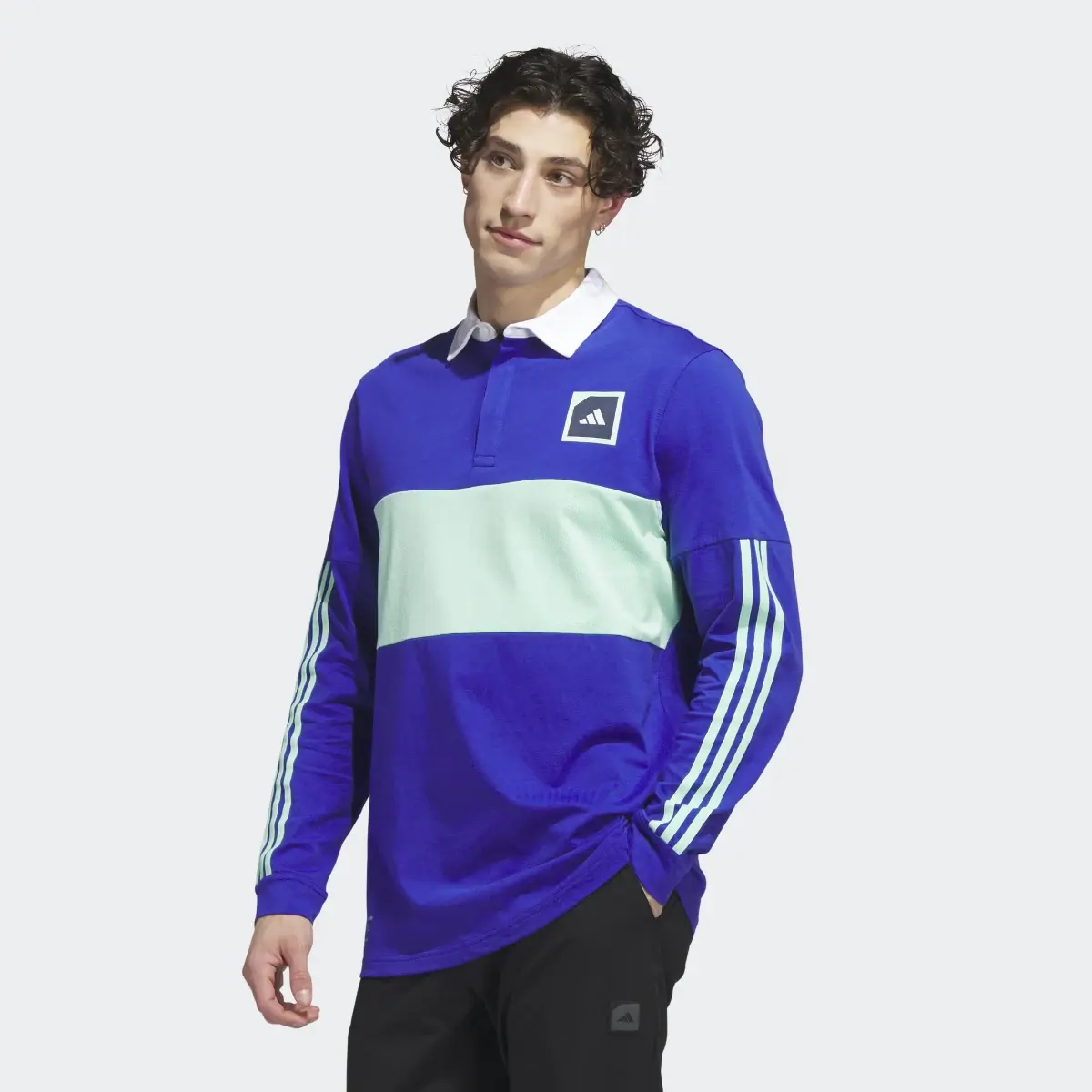 Adidas Adicross Long Sleeve Golf Polo Shirt. 2