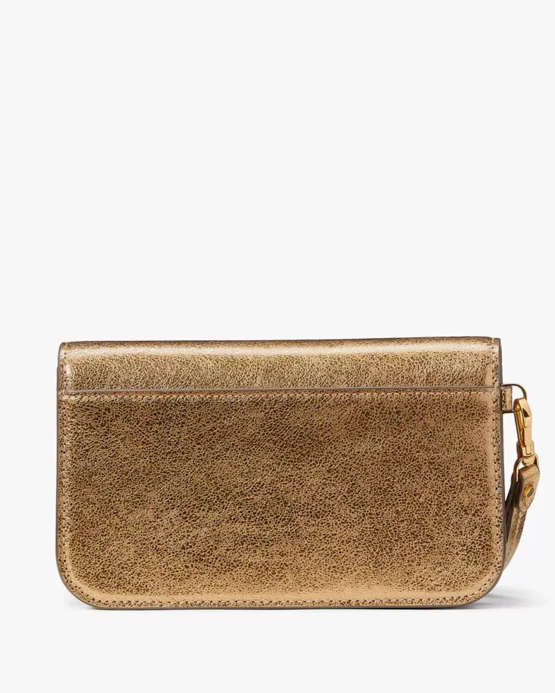 Kate Spade Dakota Crinkle Metallic Flap Wristlet. 3