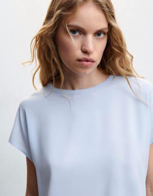 Contrast panel blouse