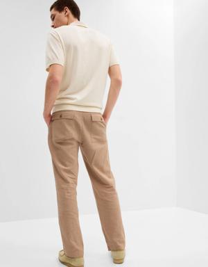 Gap Linen-Cotton Pants brown
