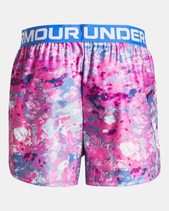 Under Armour Girls' UA Play Up Printed Shorts (Extended Size). 2