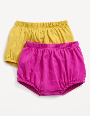 Jersey-Knit Bloomer Shorts 2-Pack for Baby yellow