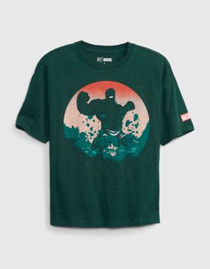 Kids &#124 Marvel Superhero Graphic T-Shirt green
