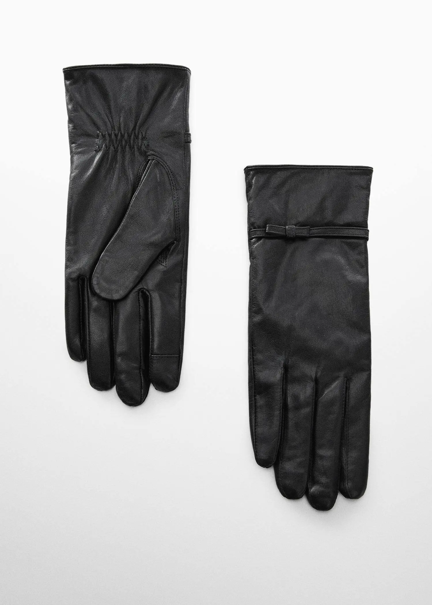 Mango Bow leather gloves. 1