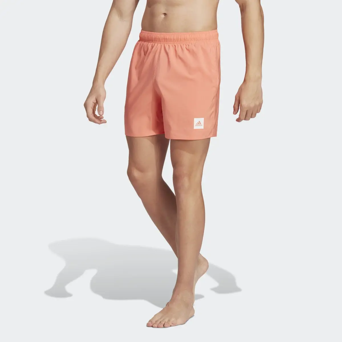 Adidas Short-Length Solid Swim Shorts. 1