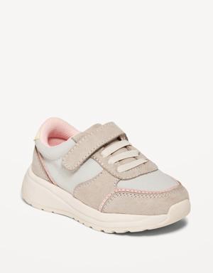 Unisex Canvas Color-Blocked Sneakers for Toddler red