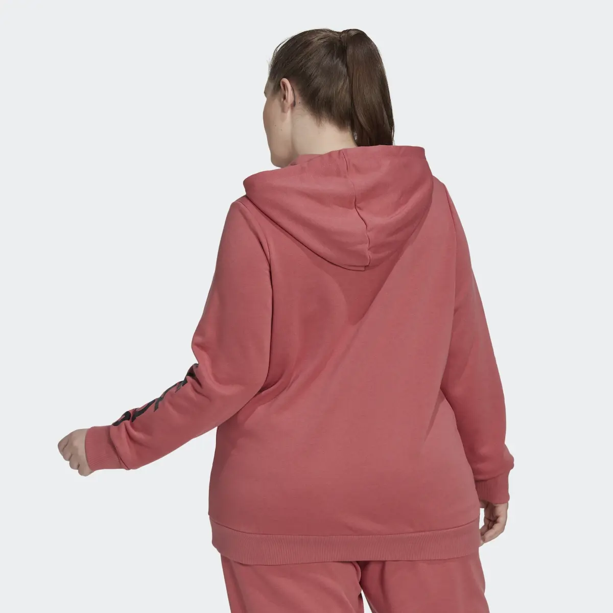 Adidas Essentials Logo Full-Zip Hoodie (Plus Size). 3