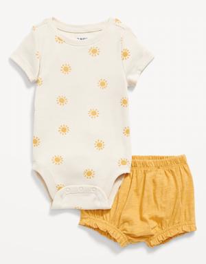 Old Navy Unisex Bodysuit and Bloomer Shorts Set for Baby blue