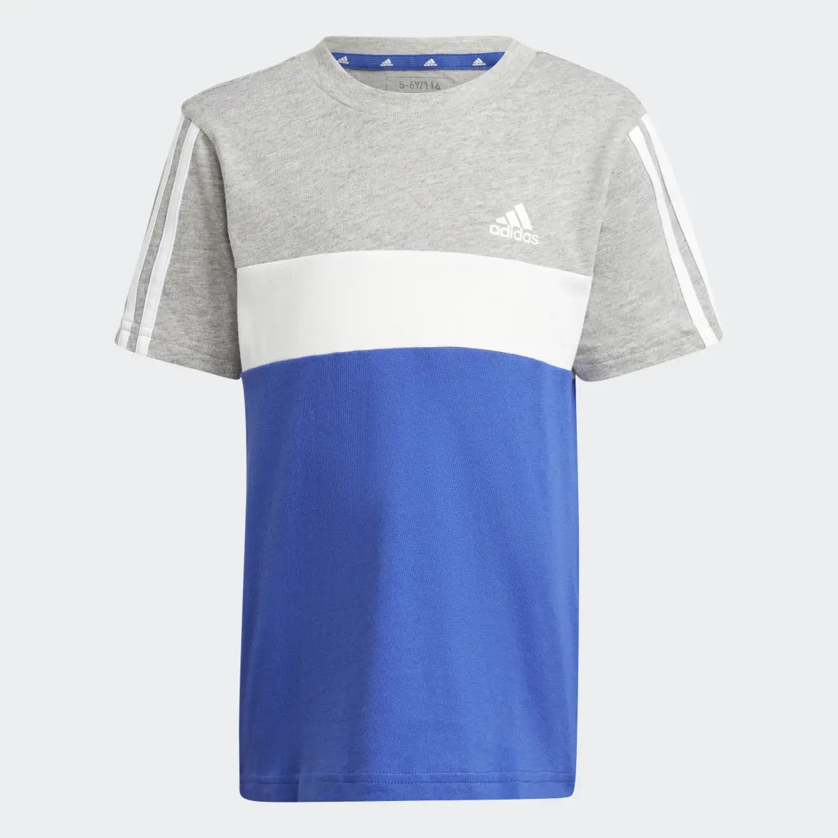 Adidas Tiberio 3-Streifen Colorblock Cotton Kids T-Shirt. 1