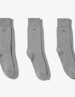 Unisex High-Cut Cotton Piqué Socks 3-Pack