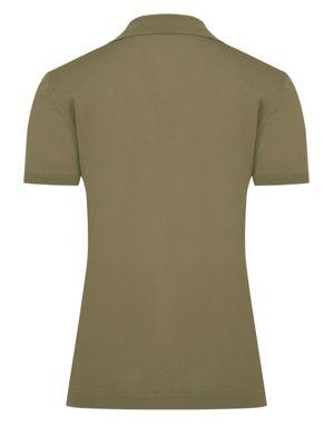 Yeşil Slim Fit Desenli Rayon Polo Yaka Triko Tişört