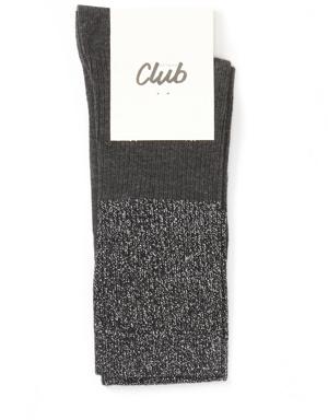 Siyah Sim Dokulu Kadın Soket Çorap