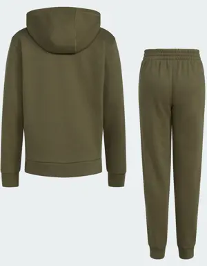 Two-Piece Long Sleeve Hooded Pullover & Elastic Waistband Jogger Set