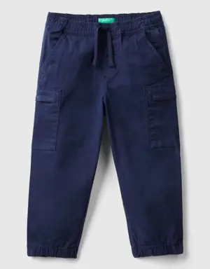 cargo trousers with drawstring