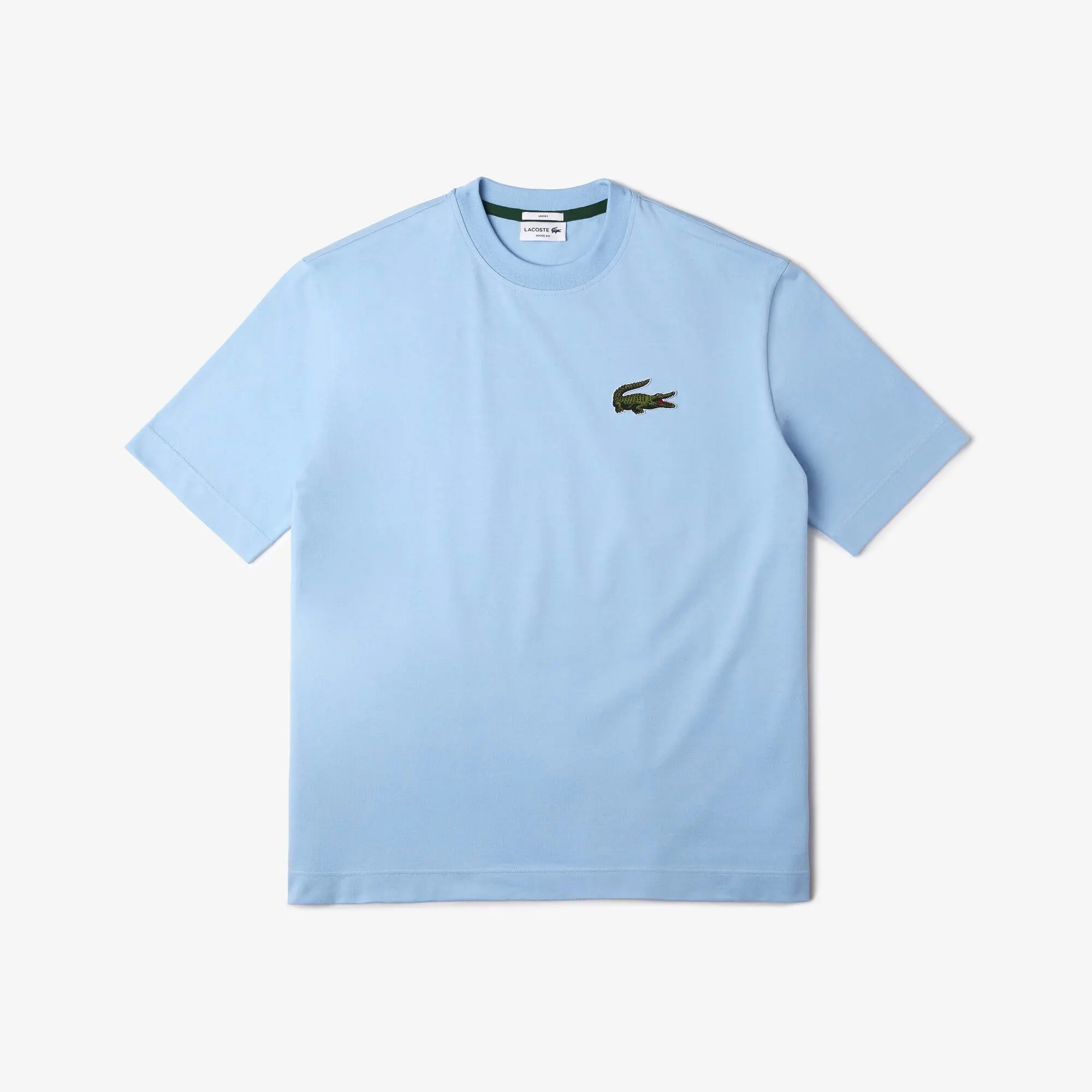 Lacoste T-shirt unisex in cotone biologico loose fit con coccodrillo grande. 2 Lacoste T-shirt unisex in cotone biologico loose fit con coccodrillo grande. 2