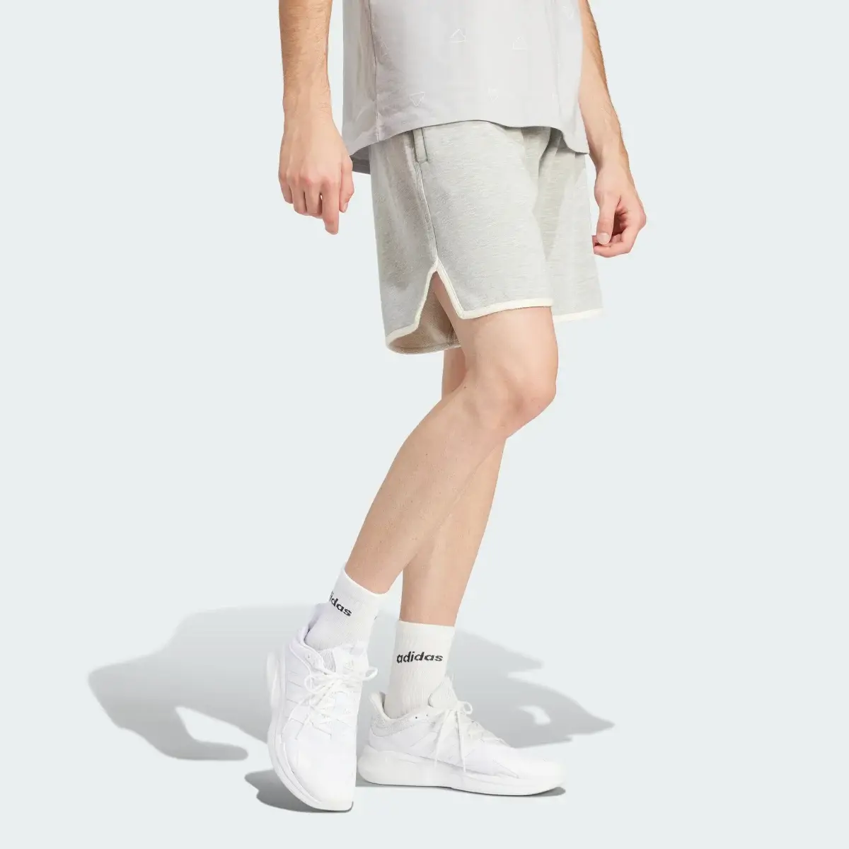 Adidas Lounge French Terry Colored Mélange Shorts. 3