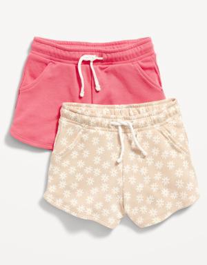 2-Pack French Terry Pull-On Shorts for Toddler Girls yellow