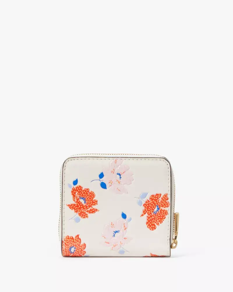 Kate Spade Morgan Dotty Floral Embossed Small Compact Wallet. 3