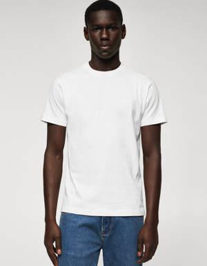 Mango Basic lightweight cotton T-shirt
