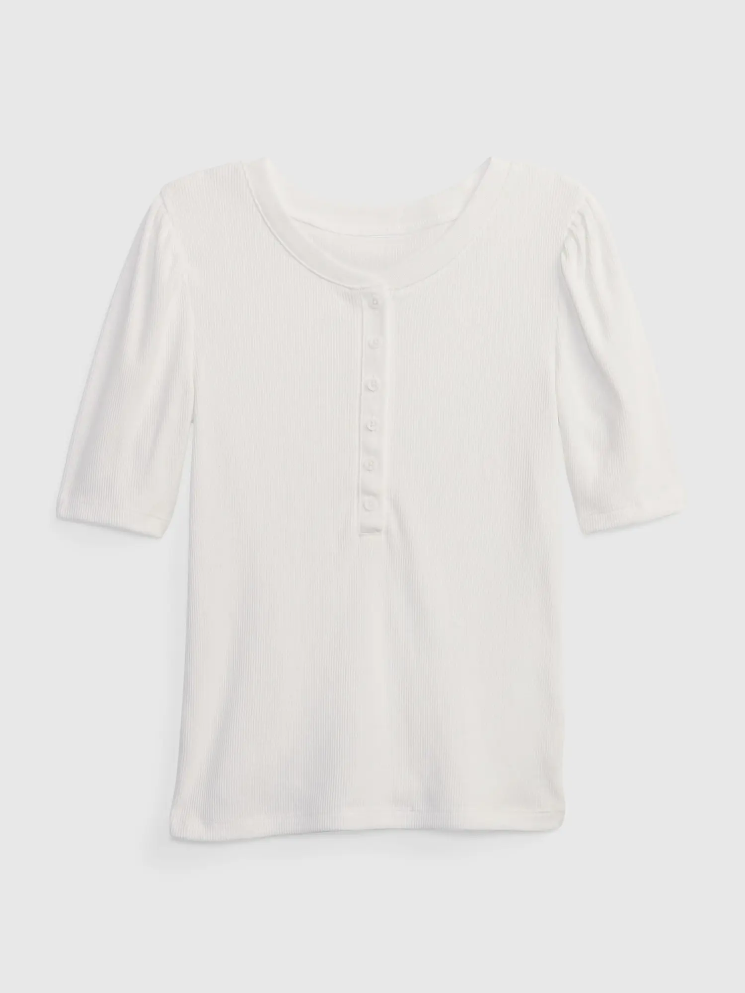 Gap Kids Rib Henley T-Shirt white. 1