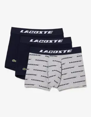 Pack de 3 calzoncillos de hombre Lacoste con cintura a contraste