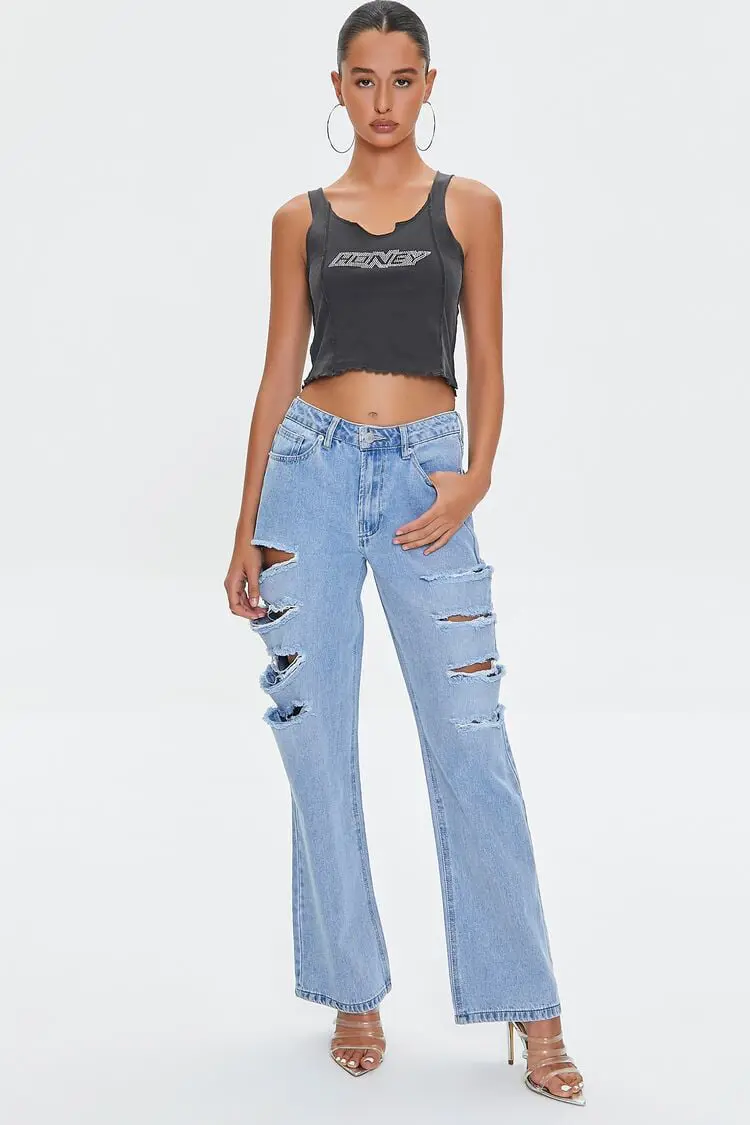 Forever 21 Forever 21 Premium Distressed 90s Fit Jeans Light Denim. 1 Forever 21 Forever 21 Premium Distressed 90s Fit Jeans Light Denim. 1