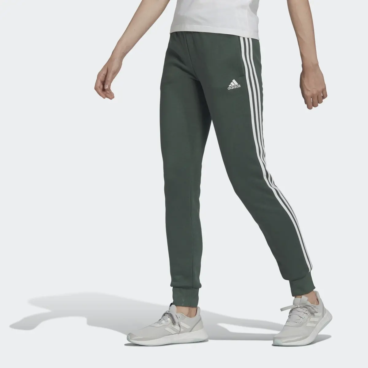 Adidas Essentials Fleece 3-Stripes Pants. 1