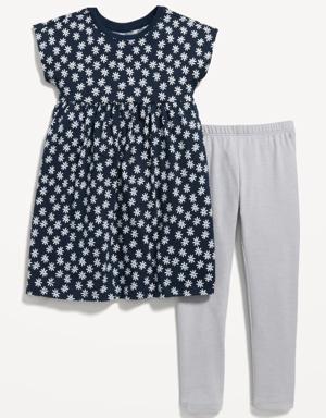 Short-Sleeve Dress & Leggings 2-Pack for Toddler Girls multi
