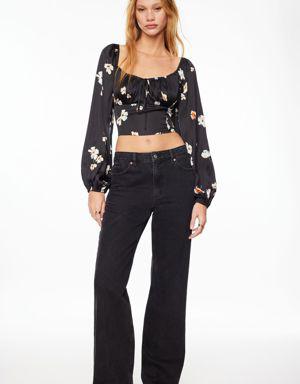 Dynamite Square Neck Blouse with Bubble Sleeves. 3 Dynamite Square Neck Blouse with Bubble Sleeves. 3