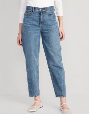 Old Navy Extra High-Waisted Balloon Ankle Jeans blue