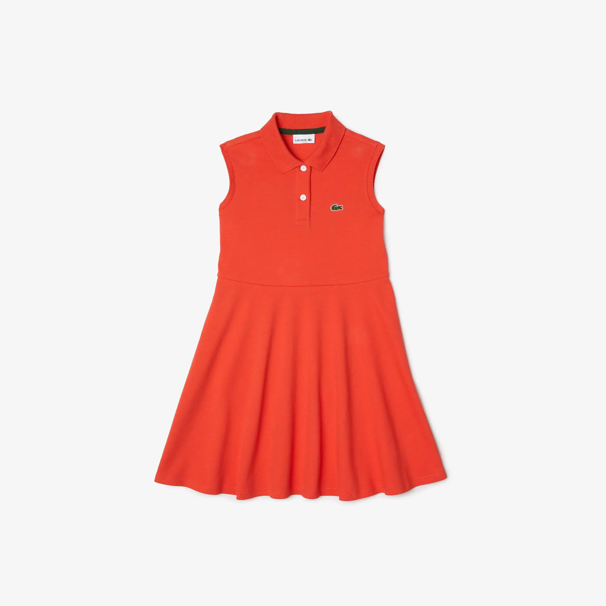 Lacoste Girls’ Lacoste Fit and Flare Stretch Piqué Polo Dress. 2