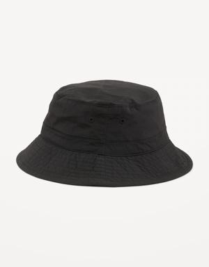 Nylon Bucket Hat for Men black